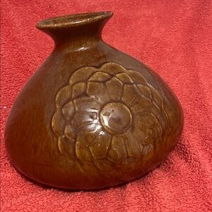Pier 1 Rustic Brown Embossed Vase